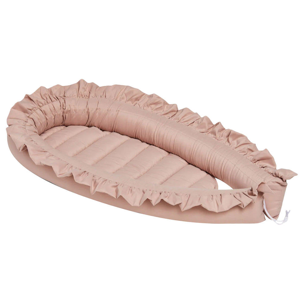 Little Angel - Baby Lounger Nest – Newborn Infant Sleeper Pod Bed With Ruffle