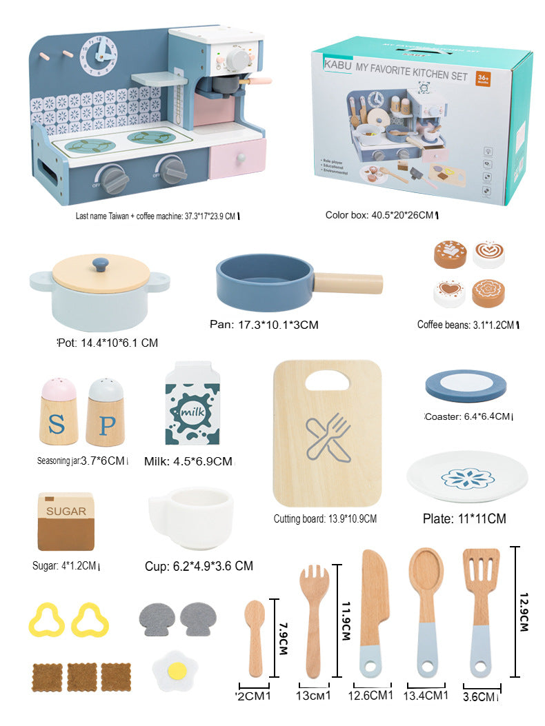 Little Angel - Kids Wooden Kitchen Stove – Pretend Cooking Playset